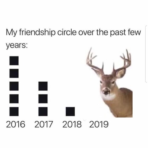 Image may contain: text that says 'My friendship circle over the past few years: 2016 2017 2018 2019'