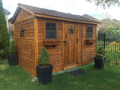 Cabana 12 ft. W x 8 ft. D Wood Storage Shed