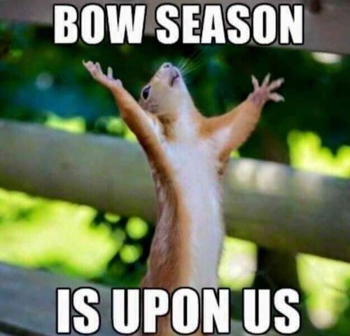 Image may contain: meme, text that says 'BOW SEASON IS UPON US'
