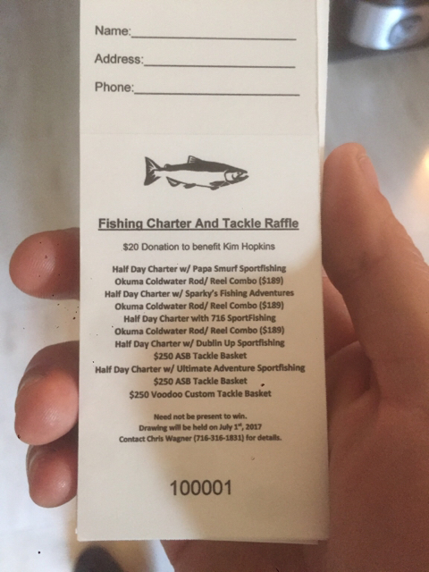 2017 Fishing Charter/ Tackle Raffle Tickets for sale - Open Lake