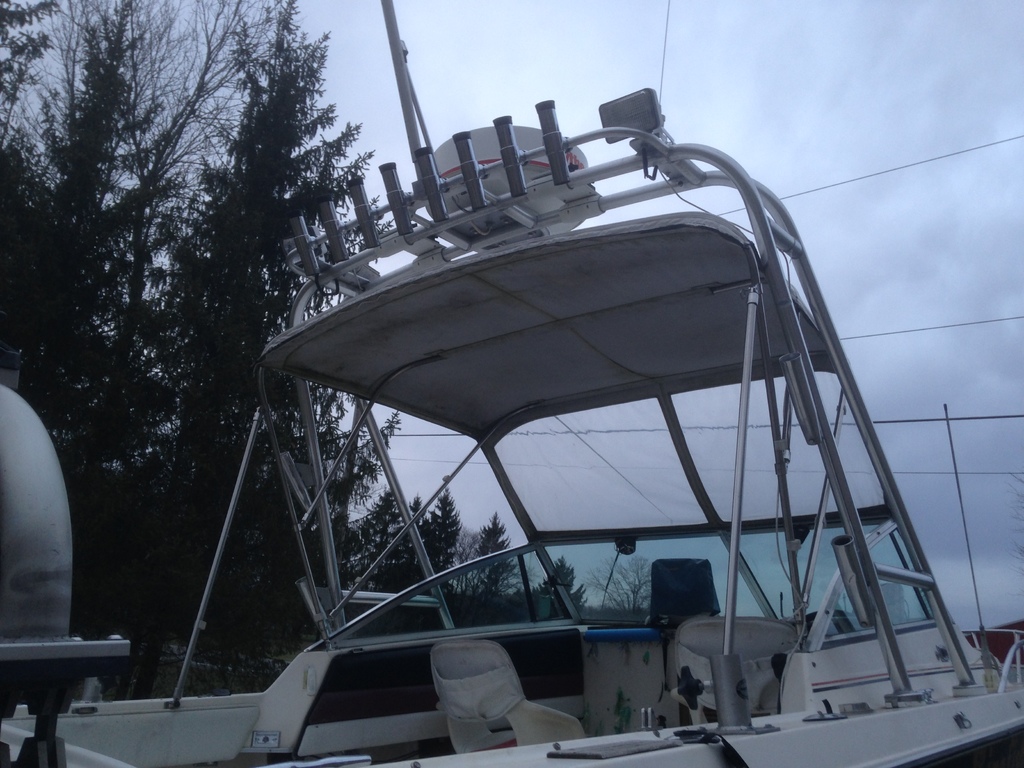 Radar arch / rocket launcher and downrigger mount for sale