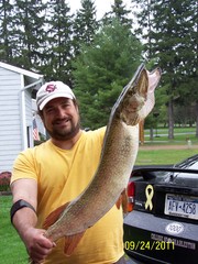 40 inch Pike caught on St Lawrence river