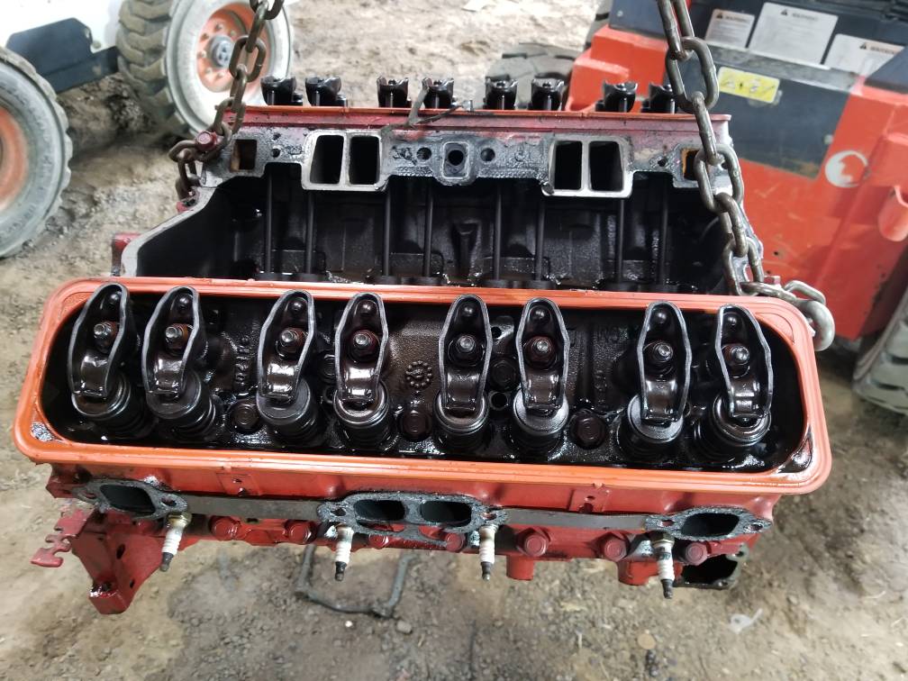 2 used V8 Volvo/Chevy 4 bolt main marine engines short blocks