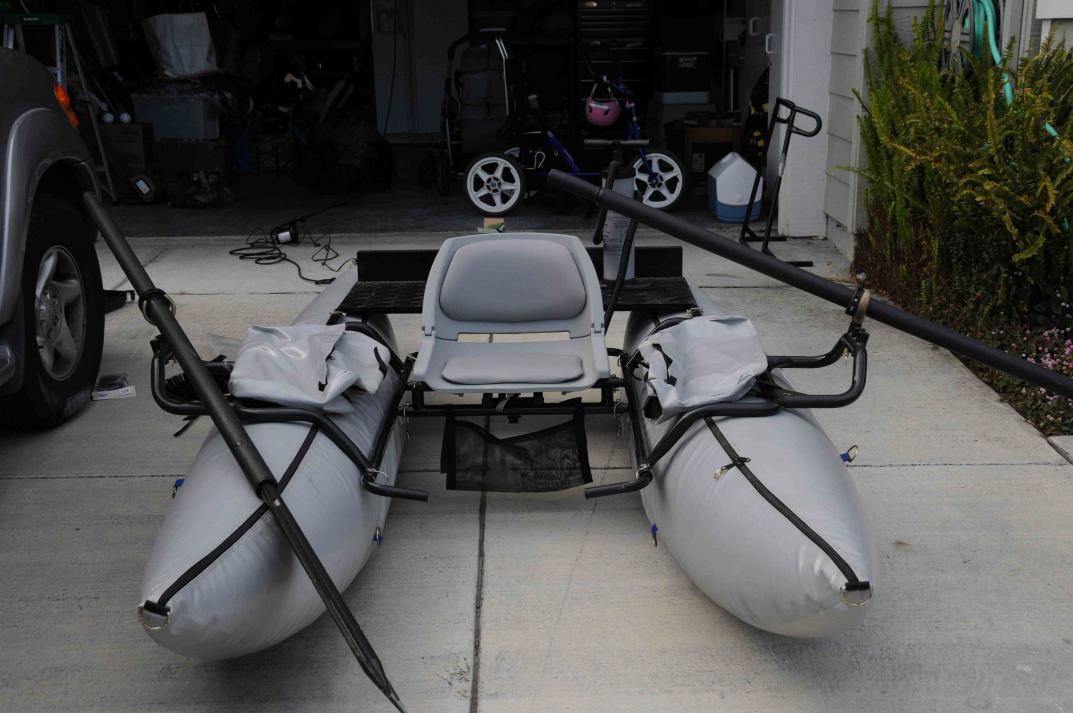 2 Used Creek Company 1018 ODC"S 10 foot pontoon boats with oars