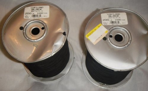 Cortland 123298 Dacron Black 200# 1200yds IGFA Just $185. each  pic 001.JPG