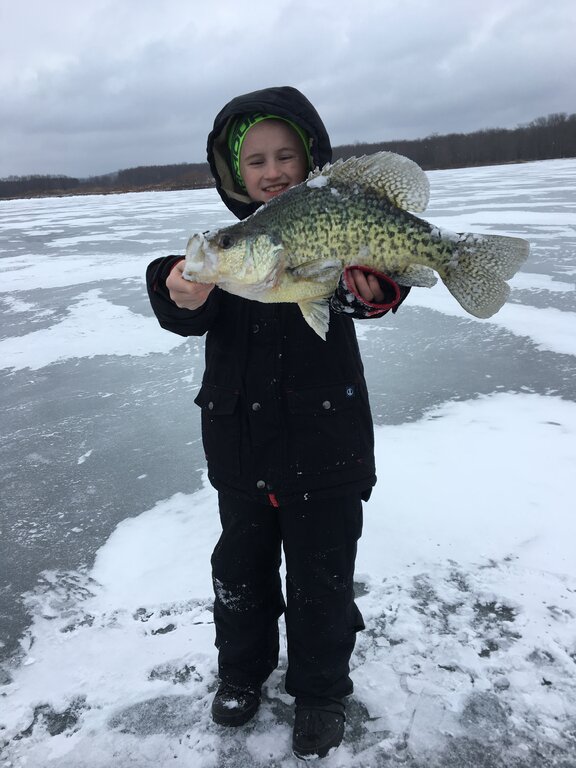 Giant Calico - Ice fishing - Lake Ontario United - Lake Ontario's