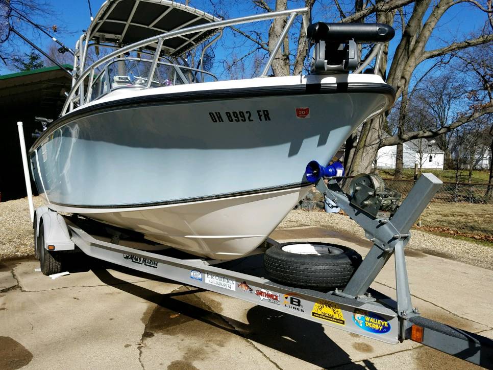 bow mount trolling motor on a Grady White gulfstream This Old Boat
