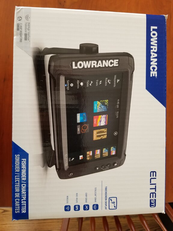 Like NEW in Box Lowrance Elite-9 Ti with TotalScan Transducer