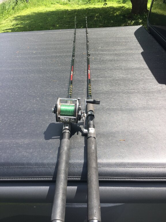 Penn 209 reel and 2 - 7ft 6in downrigger rods - Classifieds - Buy