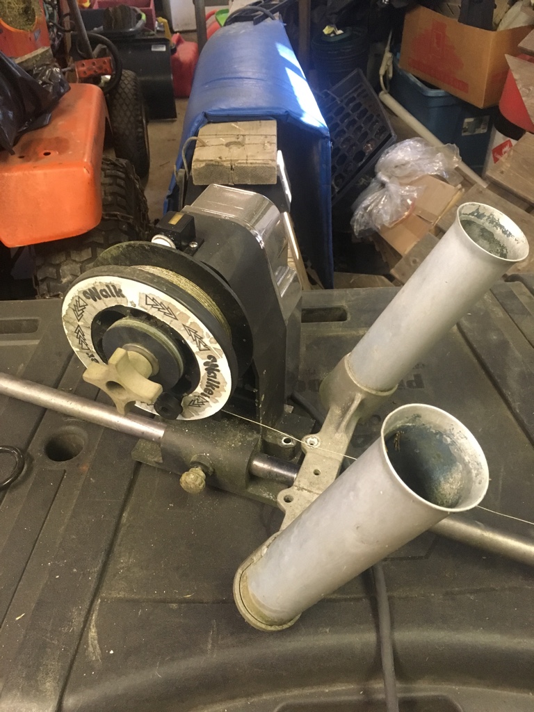 Walker downrigger drive shaft Tackle and Techniques Lake Ontario