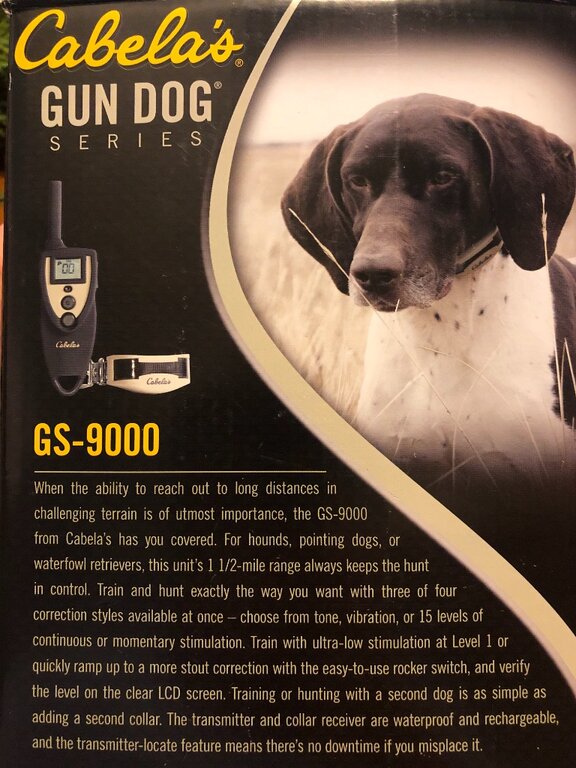 Cabela's gun dog deals shock collar