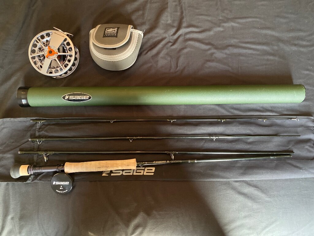 Sage x 990-4 and lamson fly fishing combo for sale. Will ship