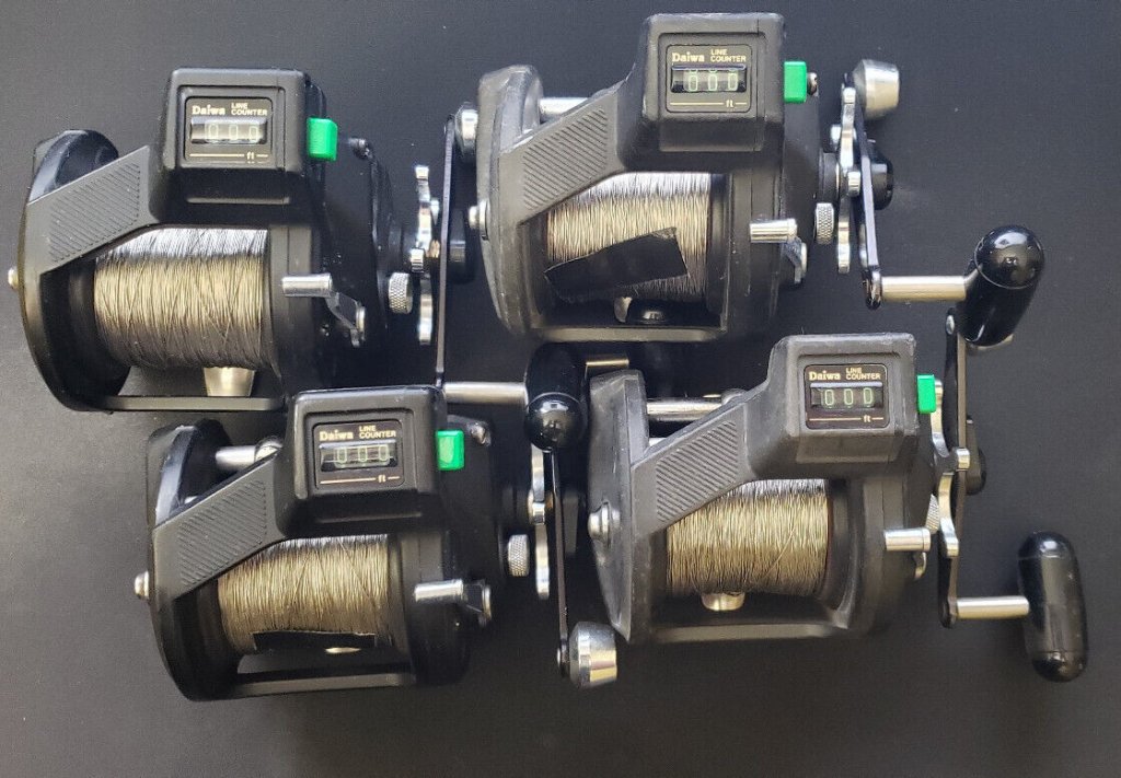 Daiwa Great Lakes Sealine 47LC Line Counter Reels W/ Wire Line