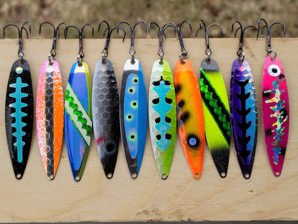 Custom Trolling Spoons 3 5/8" Set 35 Free Shipping Classifieds