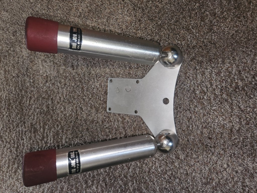 Big Jon Downrigger Dual Rod Holders With Aluminum Plate 100 SOLD