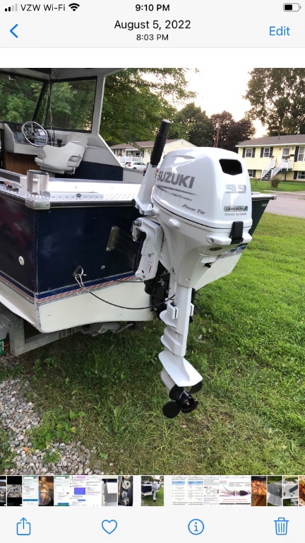 2022 Suzuki 9.9 XL 25 inch Tiller Electric Start Power Trim - Welcome to  Lake Ontario United - Fishing Forum - Lake Ontario United - Lake Ontario's  Largest Fishing & Hunting Community - New York and Ontario Canada