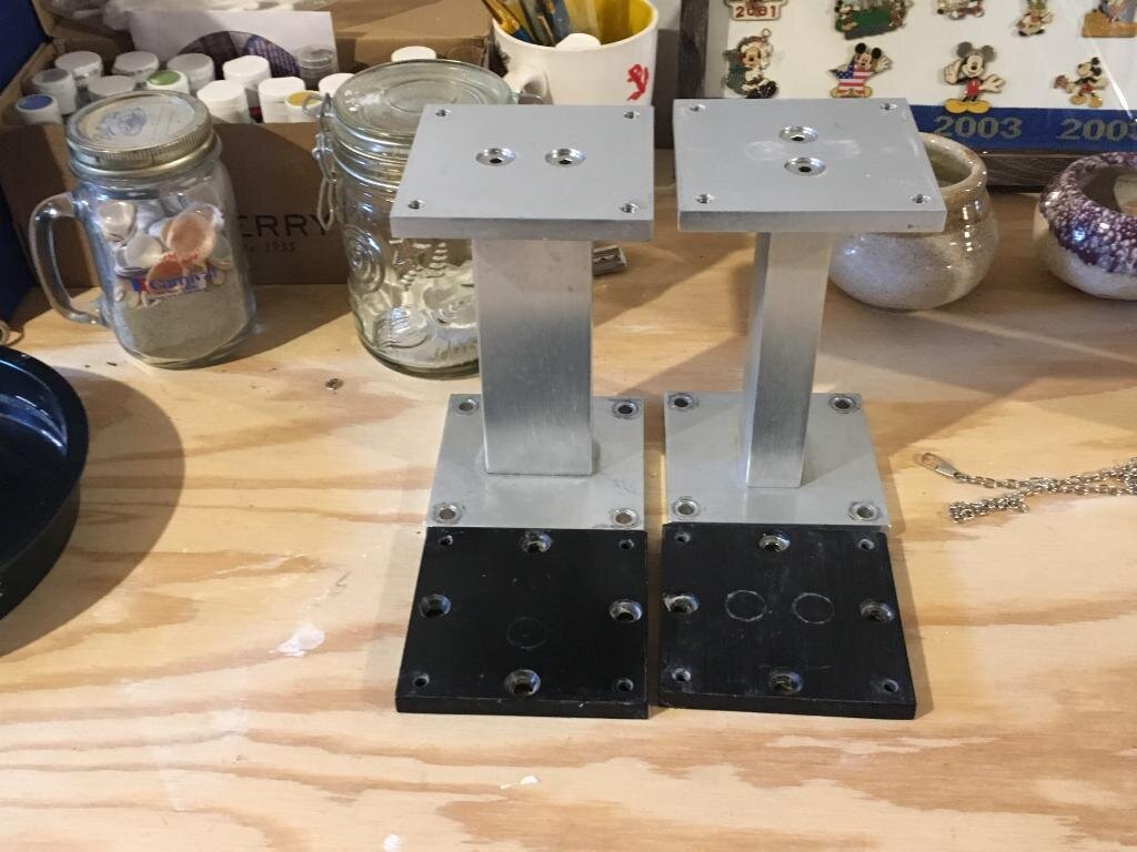 rods reels rod holders 6 inch big jon pedestals with mounting plates